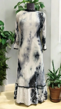 RASPBERRY Monochrome Elegance Tie-Dye Maxi Dress" ya - XXL, Nobel