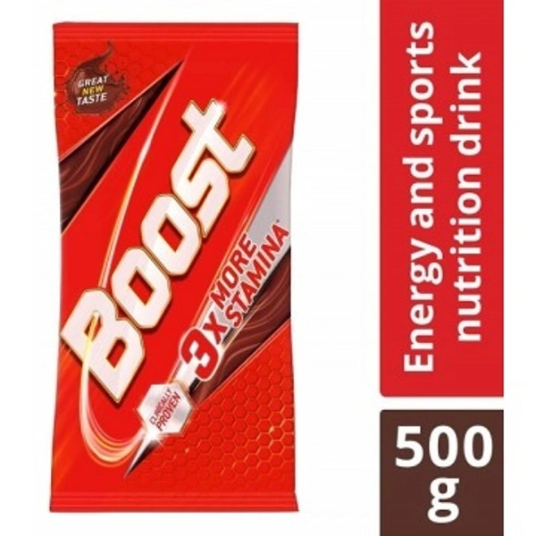 Boost 3x More Stamina Health Drink 500g MRP 214 (24pc box)