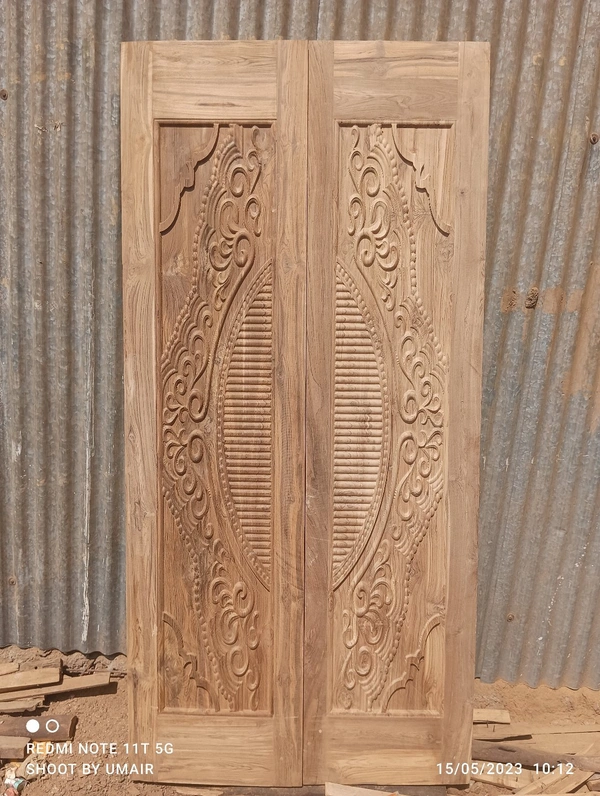 Teakwood Double Door Carving Door - 42/78