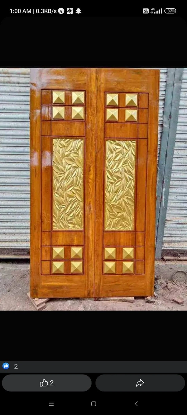 Teak Wood Double Door - 42/78