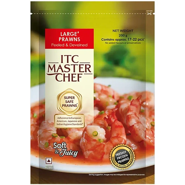ITC MASTER CHEF PRAWNS LARGE PEELED DEVEINED - 200GM
