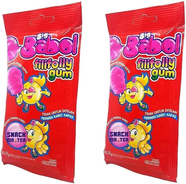 BIG BABOL FILIFOLLY GUM STRAWBERRY - 11GM