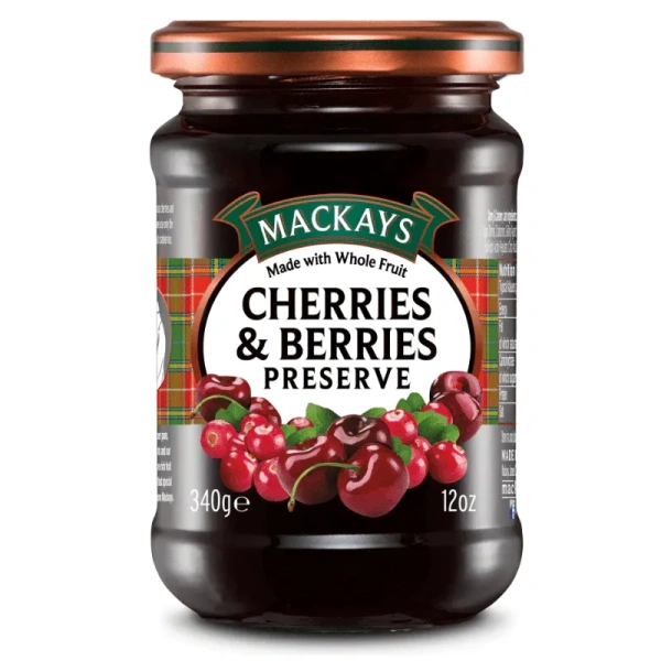 MACKAYS JAMS CHERRIES & BERRIES - 340GM