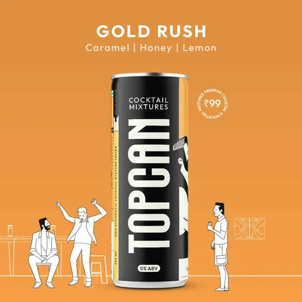 TOPCAN COCKTAIL MIXERS GOLD RUSH - 250ML