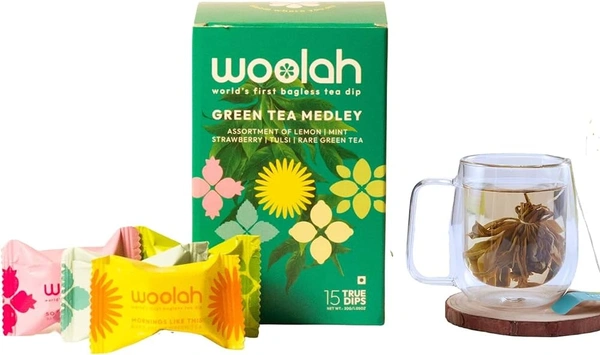 WOOLAH GREEN TEA ASSORTED T-DIPS - 15N