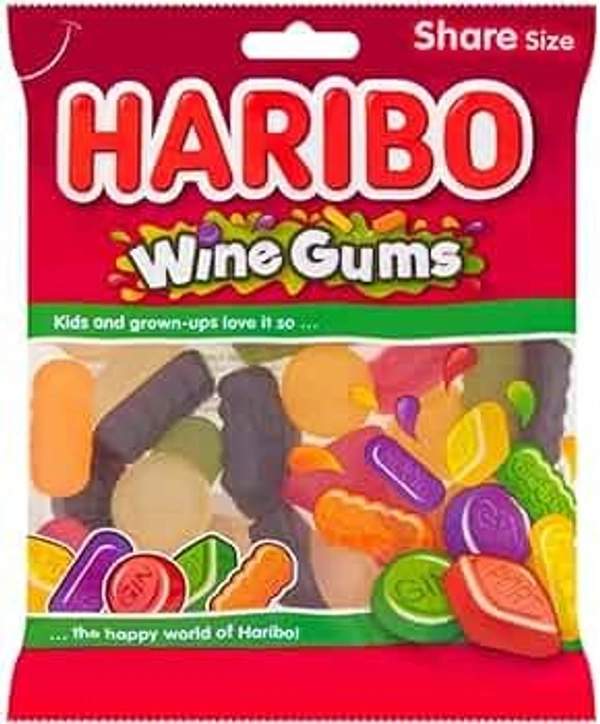 HARIBO WINE GUMS - 140GM
