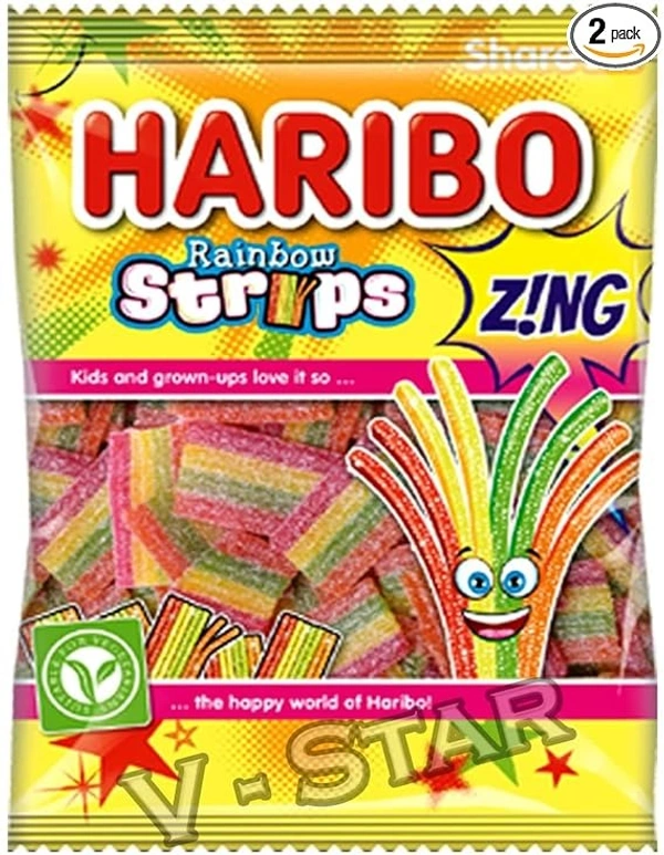 HARIBO RAINBOW STRIPS ZING - 130GM