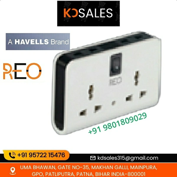 HAVELLS REO 6A-4 WAY MULTIPLUG ADAPTOR - 1N