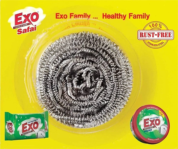 EXO SAFAI STEEL SCRUBBER 1N - MEDIUM
