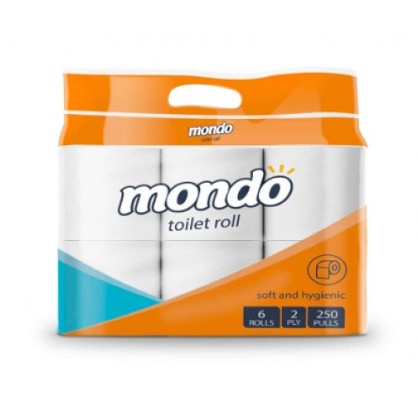 MONDO TOILET ROLL 2PLY 200PULLS - 6N
