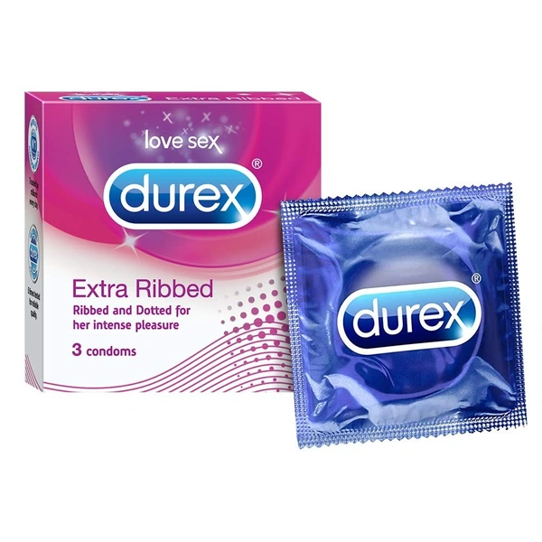 DUREX CONDOMS EXTRA RIBBED - 3N