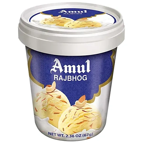 AMUL ICE CREAM JUMBO CUP RAJBHOG - 125ML