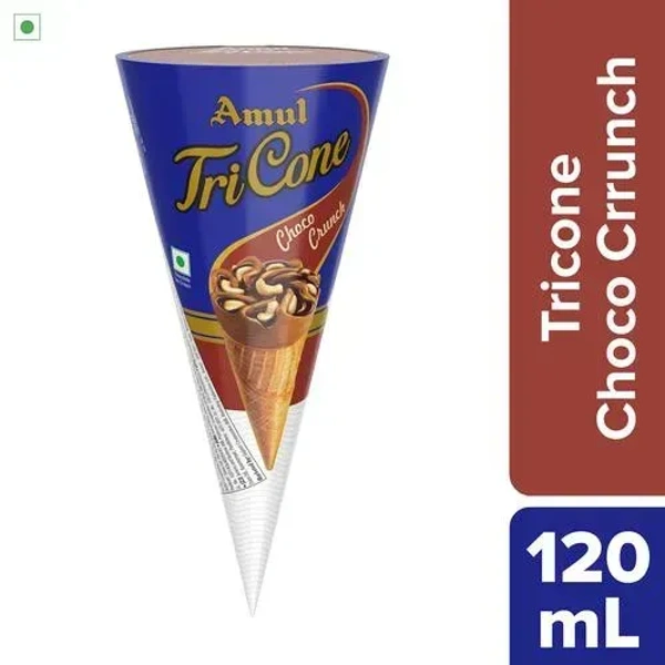 AMUL ICE CREAM TRICONE CHOCO CRUNCH - 120GM
