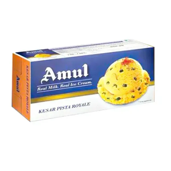 AMUL ICE CREAM BRICK KESAR PISTA - 750ML