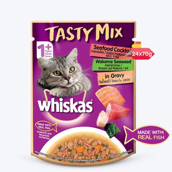 WHISKAS GRAVY 1+ YEAR SEAFOOD GRAVY - 85GM