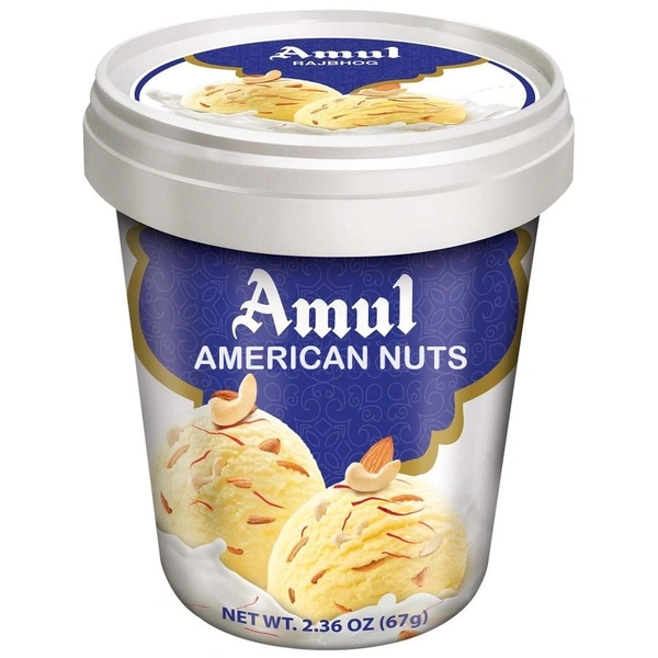 AMUL ICE CREAM JUMBO CUP AMERICAN NUTS - 125ML
