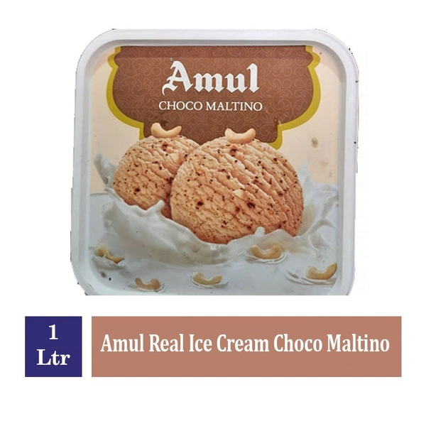 AMUL ICE CREAM TUB CHOCO MALTINO - 1LTR