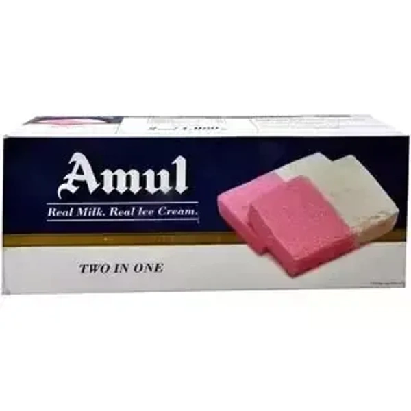 AMUL ICE CREAM BRICK TWO IN ONE - 2LTR