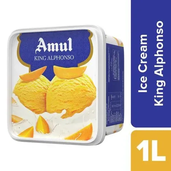 AMUL ICE CREAM TUB KING ALPHONSO - 1LTR