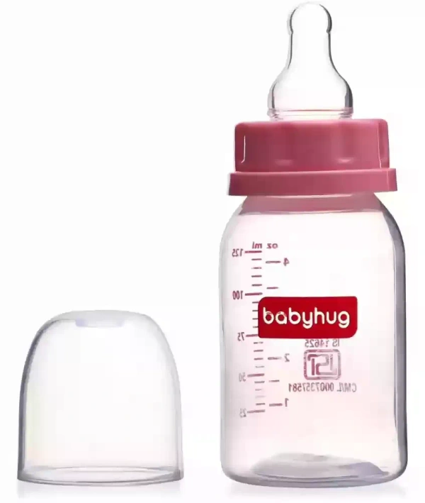 BABYHUG FEEDING BOTTLE 0+M 125ML PINK PINK - 125ML
