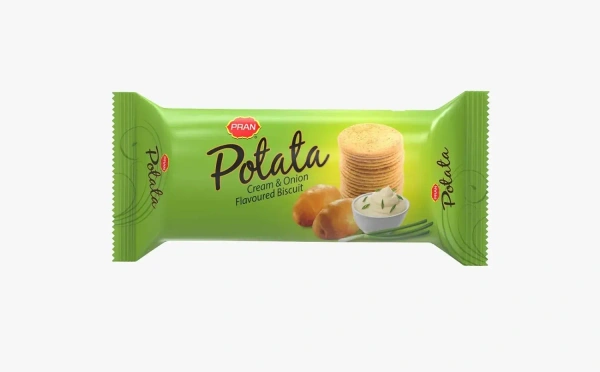 PRAN POTATA CREAM & ONION FLAVOURED BISCUIT - 75GM