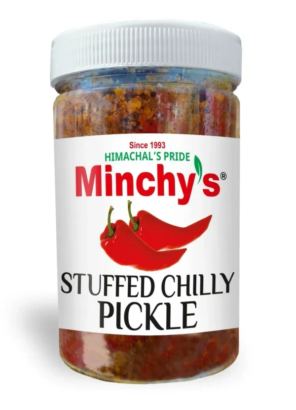 MINCHYS PICKLE STUFFED RED CHILLI - 500GM