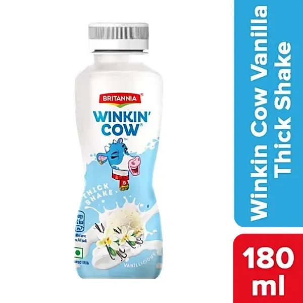 BRT WINKIN COW MILK SHAKE VANILLA - 180ML