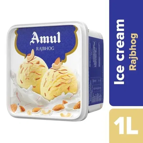 AMUL ICE CREAM TUB RAJBHOG - 1LTR