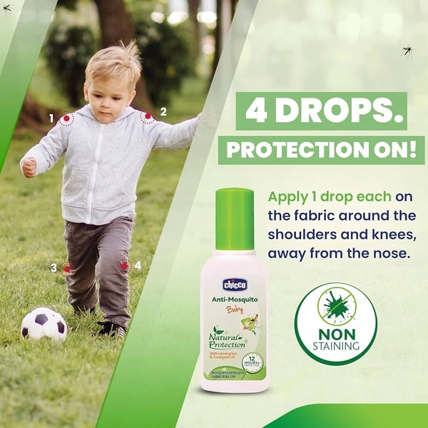 CHICCO ANTI- MOSQUITO FABRIC ROLL-ON - 50ML