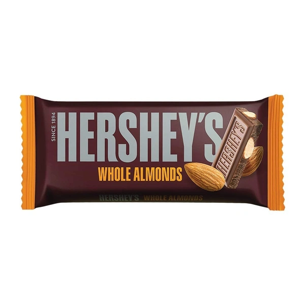 HERSHEYS WHOLE ALMONDS CHOCOLATE BAR - 100GM