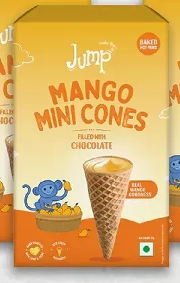 JUMP MINI CONES MANGO FILLED WITH CHOCOLATE - 35GM