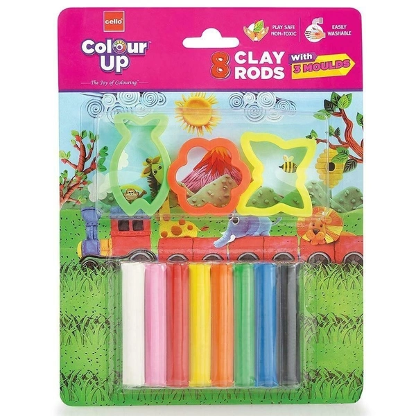 CELLO COOUR-UP 8 CLAY RODS MOULDS - 3N