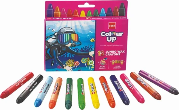 CELLO COPOUR-UP 12 JUMBO WAX CRAYONS - SET
