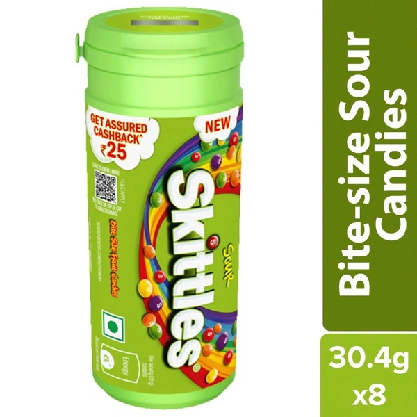 SKITTLES FRUIT CANDIES SOUR (TUBE) - 33GM
