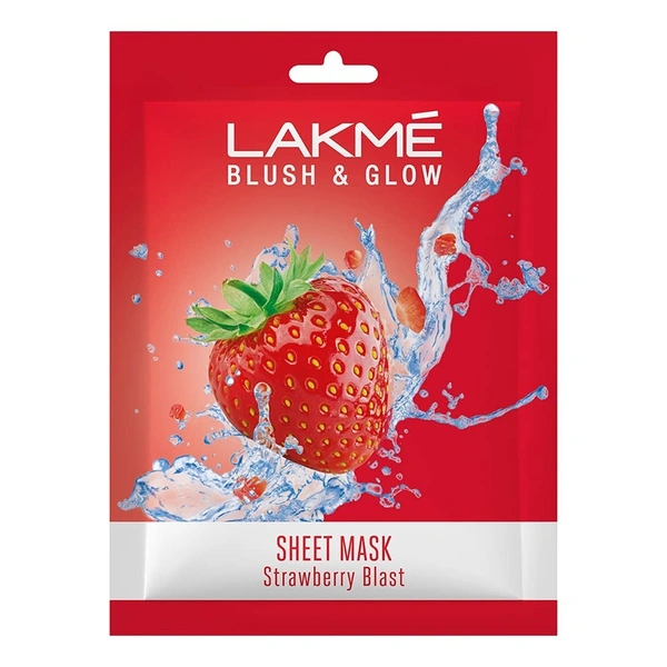 LAKME SHEET MASK BLUSH & GLOW STRAWBERRY - 20ML