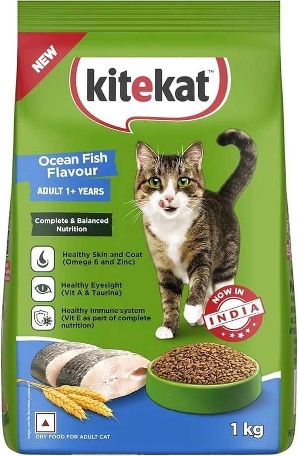 KITEKAT ADULT 1+ YEAR OCEAN FISH FLAVOUR - 1KG