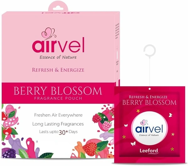 AIRVEL ZIPPER BATHROOM FRESHNER BERRY BLOSSOM - 10GM