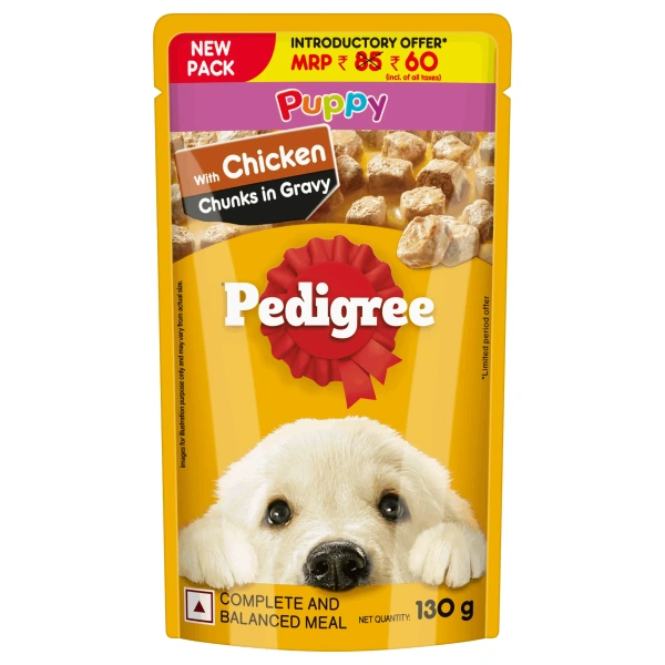 PEDIGREE ADLT GRAVY CHKN & LIVER - 130GM
