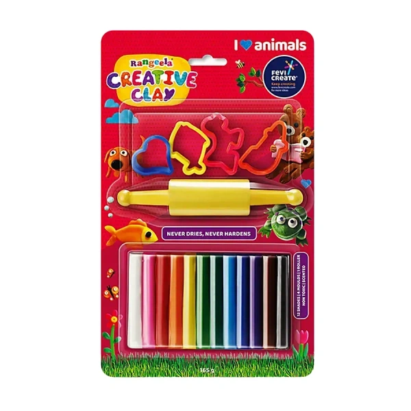 RANGEELA CREATIVE CLAY I LOVE ANIMAL PACK - 150GM