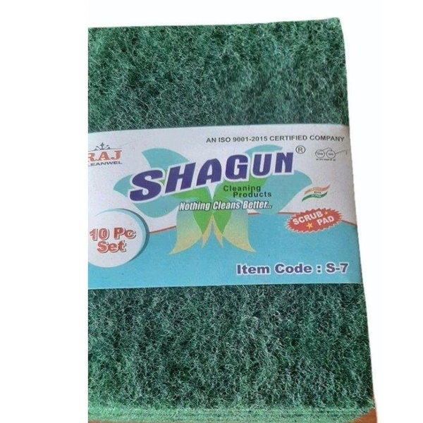 SHAGUN SCRUB PAD GREEN (15 X 10) - 1N