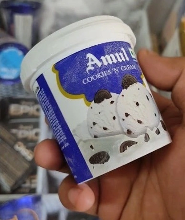 AMUL ICE CREAM JUMBO CUP COOKIES-N-CREAM - 125ML