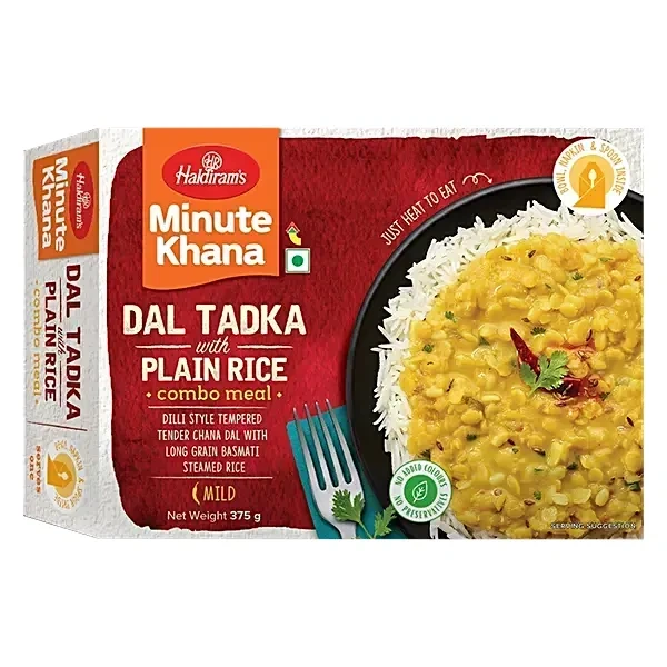 HALDIRAM RTE DAL TADKA WITH PLAIN RICE - 375GM