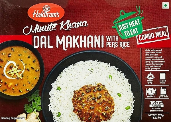 HALDIRAM RTE DAL MAKHANI WITH PEAS PULAO - 375GM