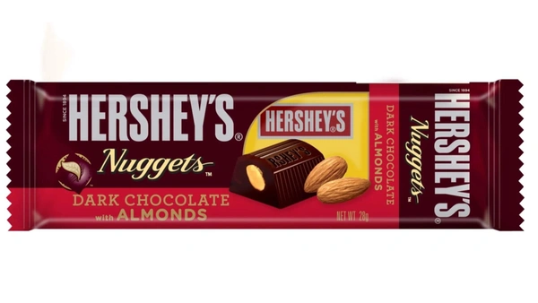 HERSHEYS NUGGETS DARK ALMONDS CHOCOLATE - 28GM