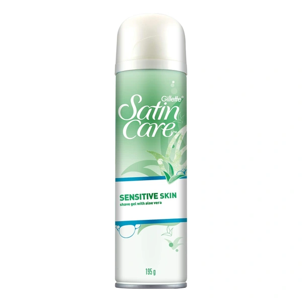 GILLETTE SATIN CARE SHAVE GEL SENSTIVE - 195GM