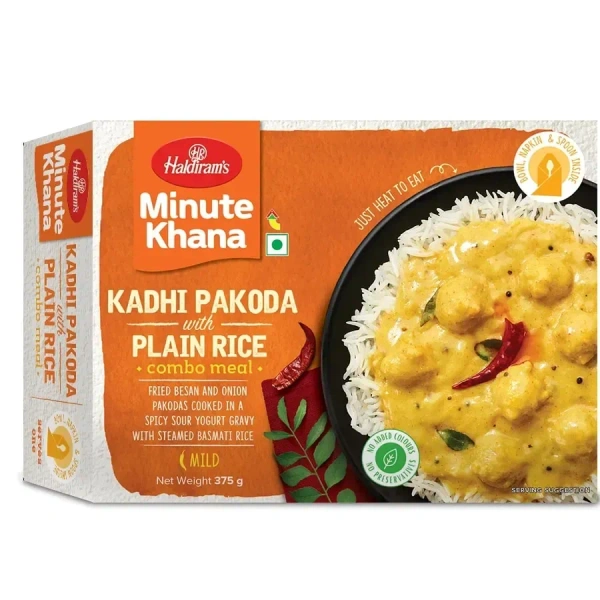 HALDIRAM RTE KADHI PAKODA WITH PLAIN RICE - 375GM