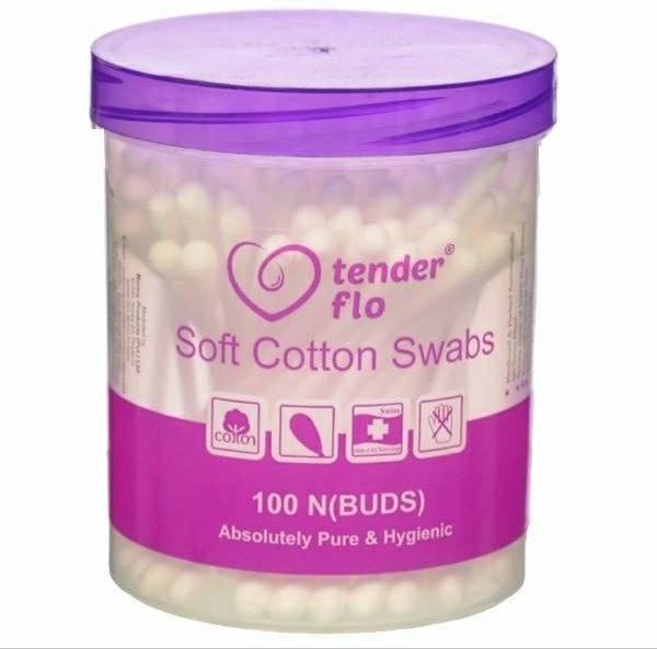 TENDER FLO SOFT COTTON SWABS - 100 STEMS