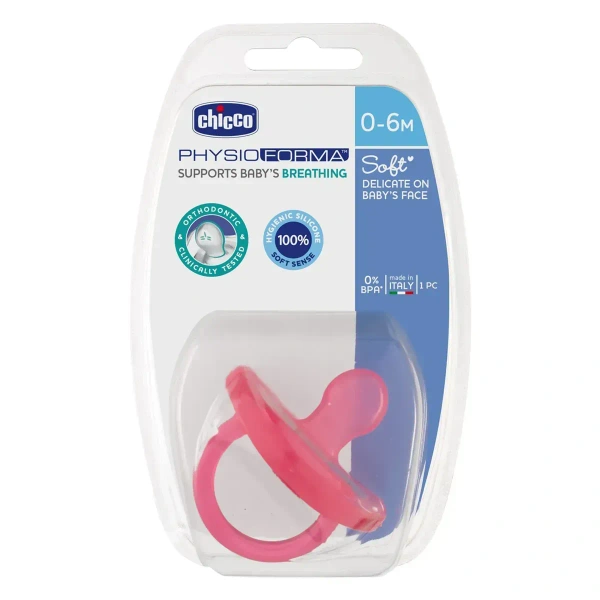 CHICCO BABY SOOTHER PHYSIO FORMA 0-6M PINK PINK - 1N