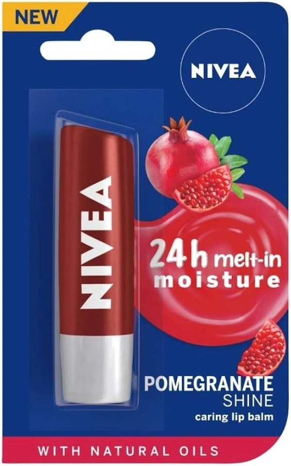 NIVEA LIP BALM POMEGRANATE - 4.8GM