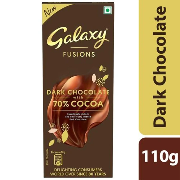 GALAXY DARK CHOCOLATE 70% COCOA - 110GM